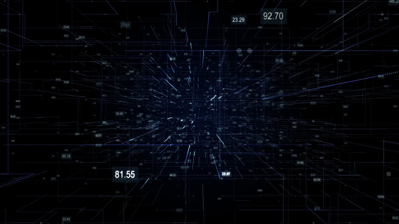 Motion graphic of Dark blue digital abstract background seamless loop video