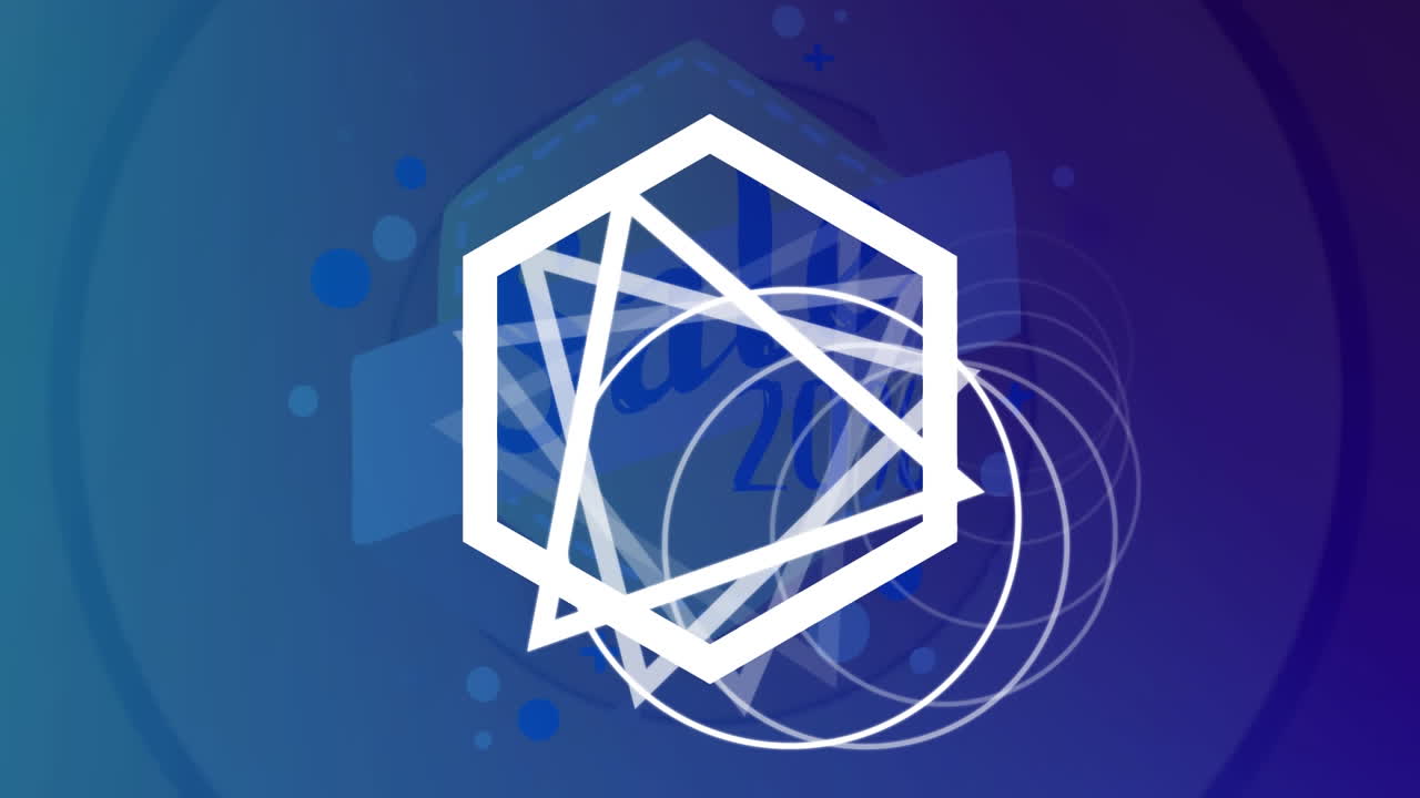 삼각형과 육각형의 애니메이션 20퍼센트 이상의 판매