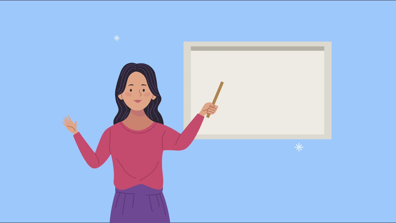 young woman teaching character animation