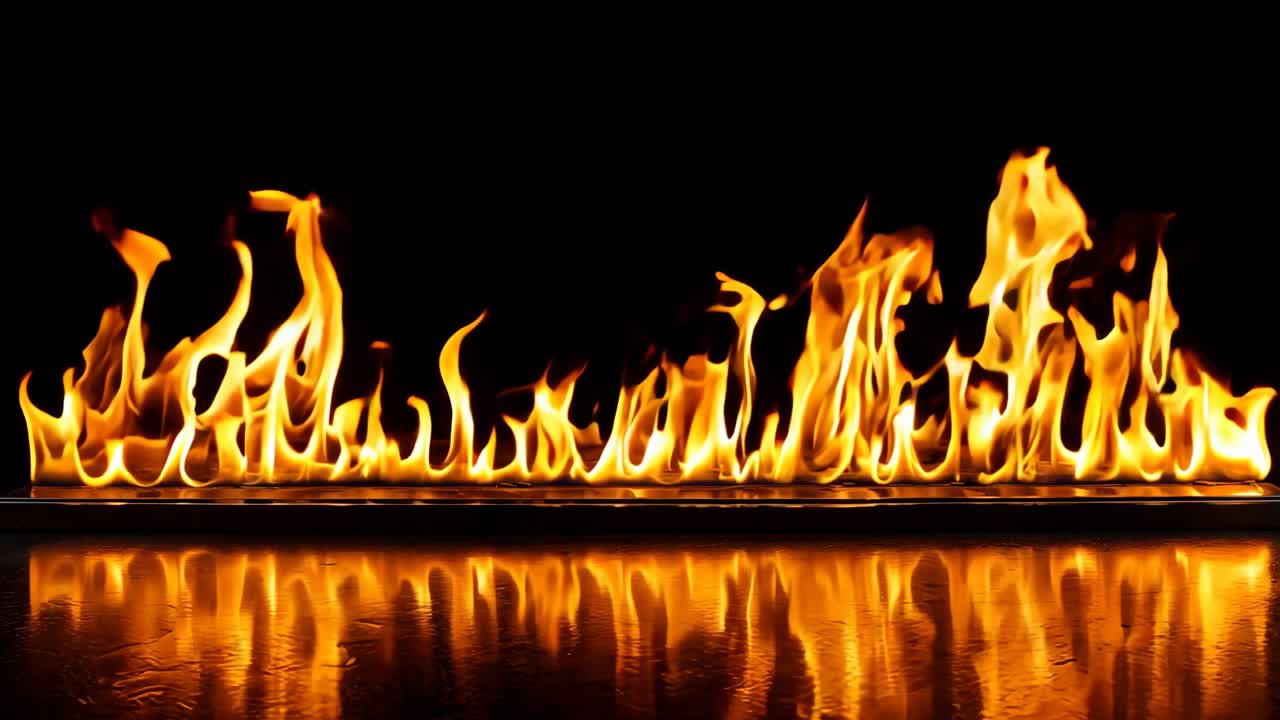 불은 어 속에서 밝게 불타고 있습니다.