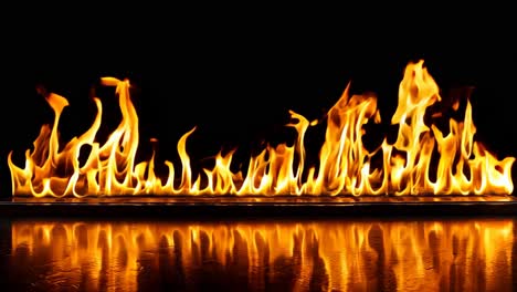un fuego está ardiendo brillantemente en la oscuridad