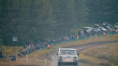 off-road racing event in the woods