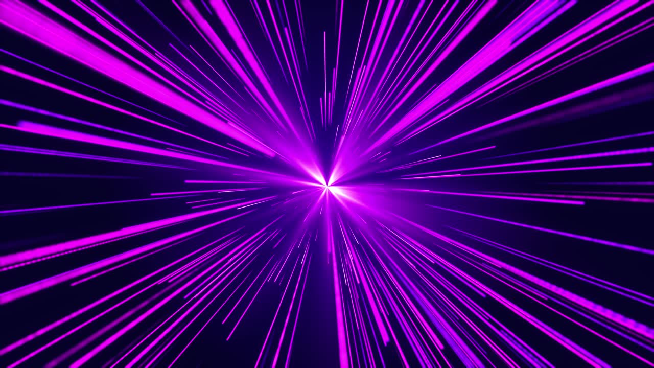 Speed of digital lights, neon glowing rays Lines into digital technologic tunnels loop Animation.