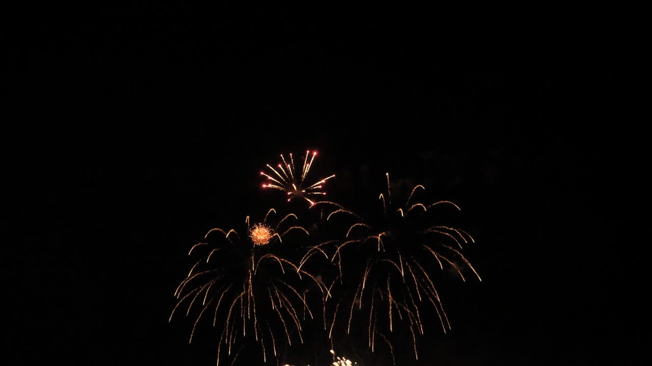 Slow motion fireworks show