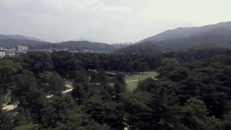 hongreung, king's grave of chosun dynasty, namyangju, summer, arieal view