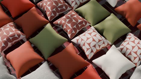 colorful patterned pillows