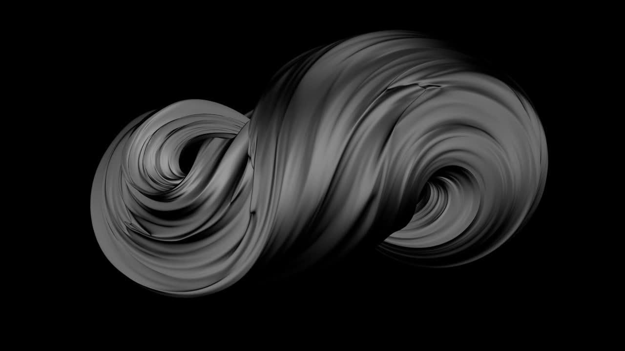 animación de infinito negro abstractamente caprichosa. animación con pinturas al óleo. animación de bucle 3d.