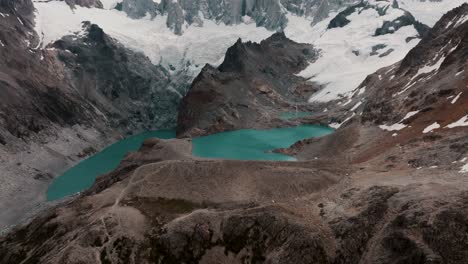 Blue-Lakes-Laguna-de-los-Tres-And-Laguna-Sucia-In-Santa-Cruz,-Patagonia,-Argentina