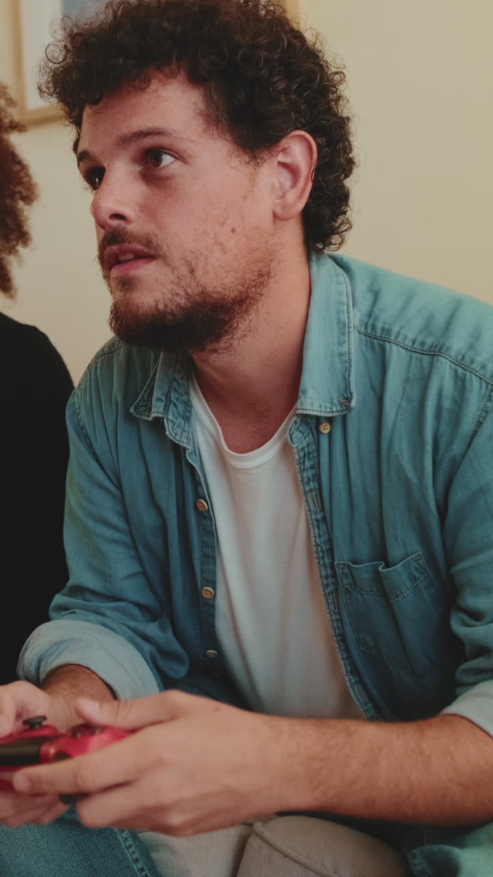 Men playing video games