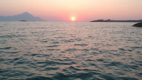 SUNRISE OVER THE AEGEAN SEA IN GREECE - DRONE AERIAL FOOTAGE 5