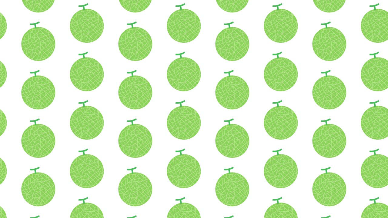 animación de bucle de ilustración de melón.