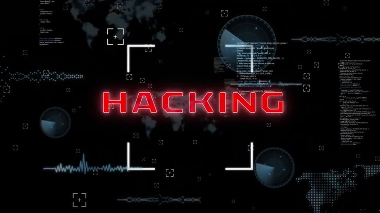 Animation of hacking text and data processing