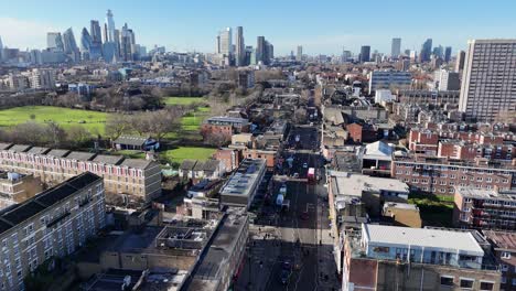 bethnal green road east london drone,aerial