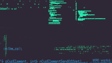 animation of green and blue data processing