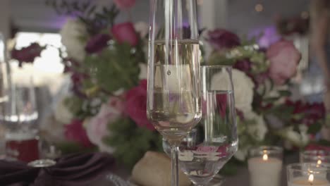 wedding decoration with bouquets of natural fresh flowers - truck shot