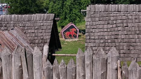 jomsborg – a legendary viking settlement at the mouth of the oder river. the open-air museum in wolin – a medieval open-air museum located on the island of wolińska kępa