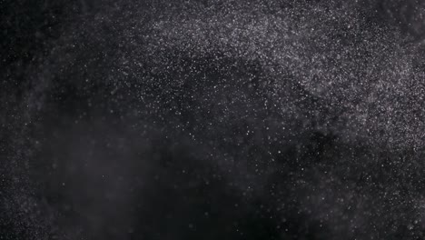 검은 바탕에 분리 된 파우더