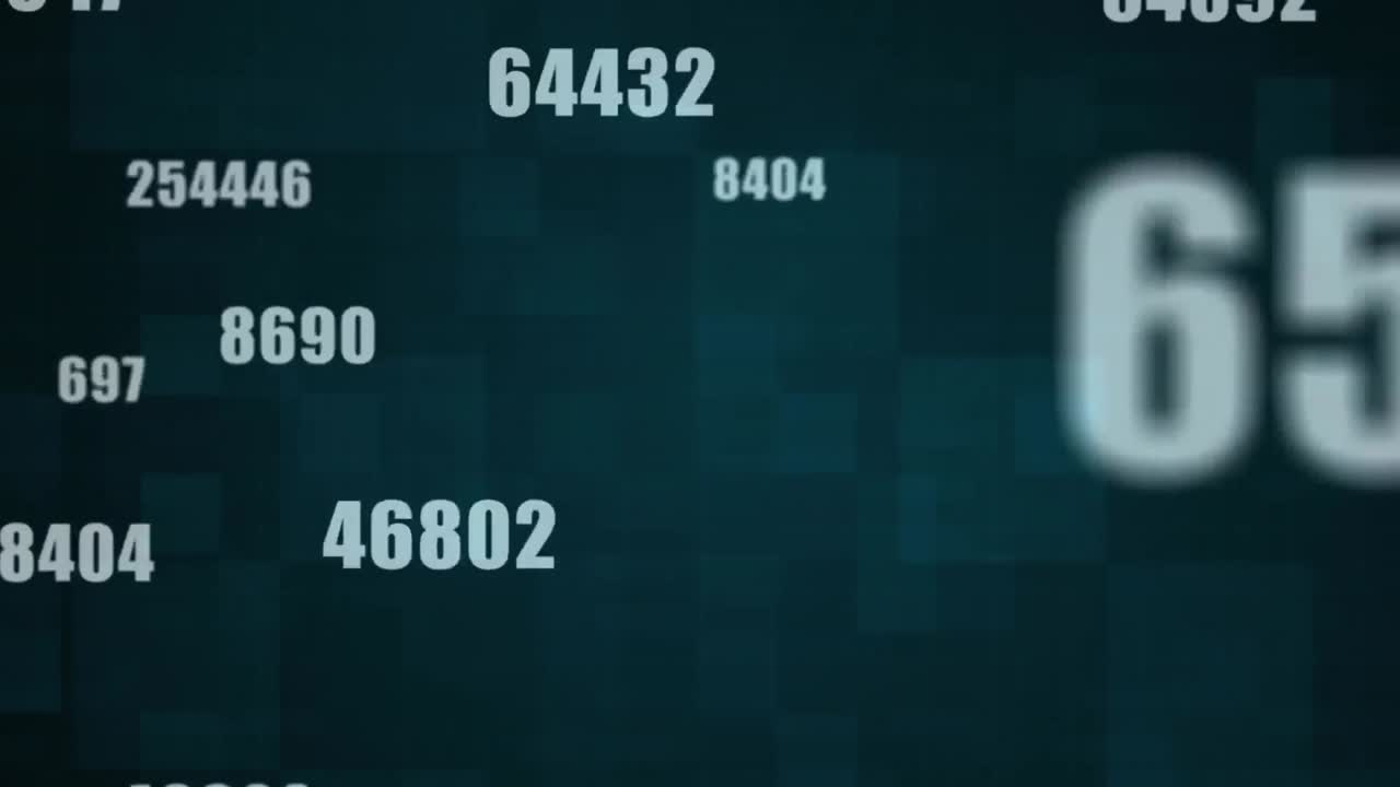 Animation of multiple numbers and mathematical symbols against changing backgrounds