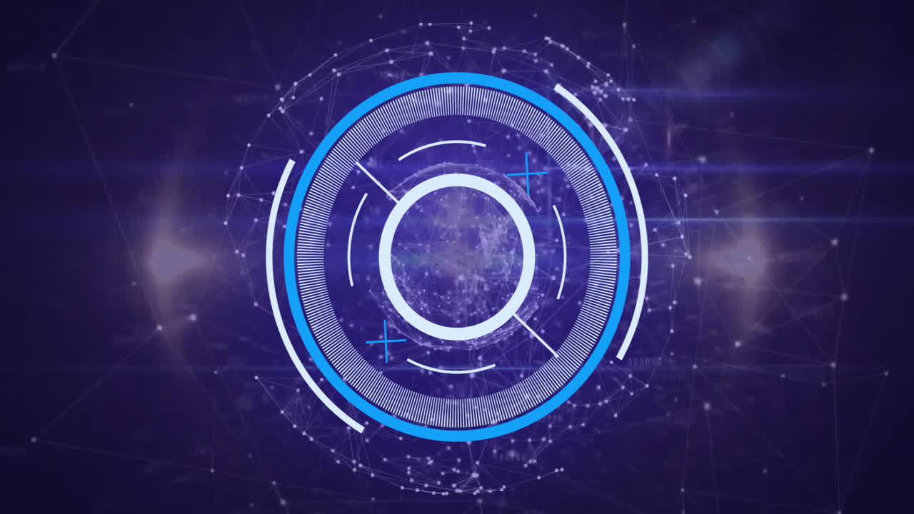 animación de escaneo de alcance en todo el mundo con conexiones