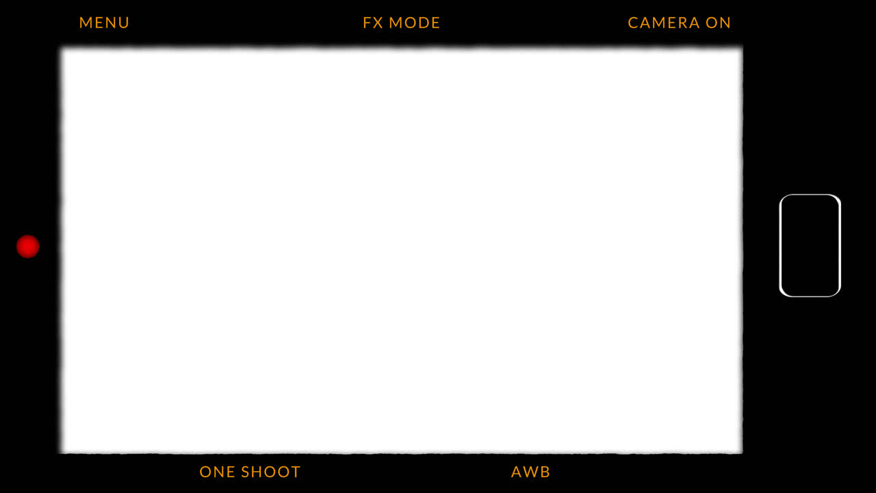 Retro Camera Viewfinder Overlay with Film Scratches and Grain