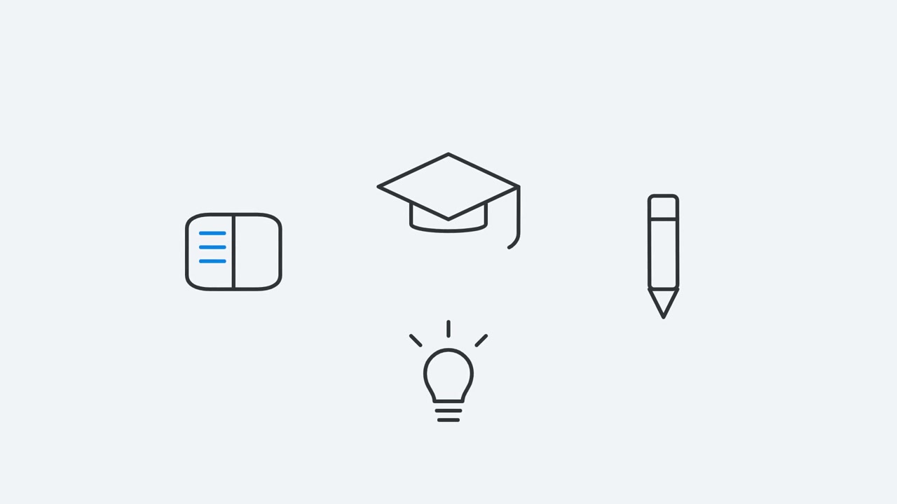 Animated Icons of Education and Learning Concepts