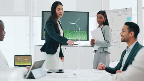 mujer de negocios, presentación