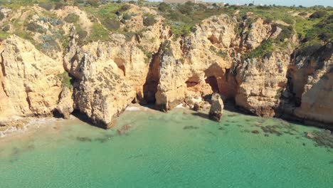 Paradiesische-Einsame-Strände-Von-Lagos,-Algarve