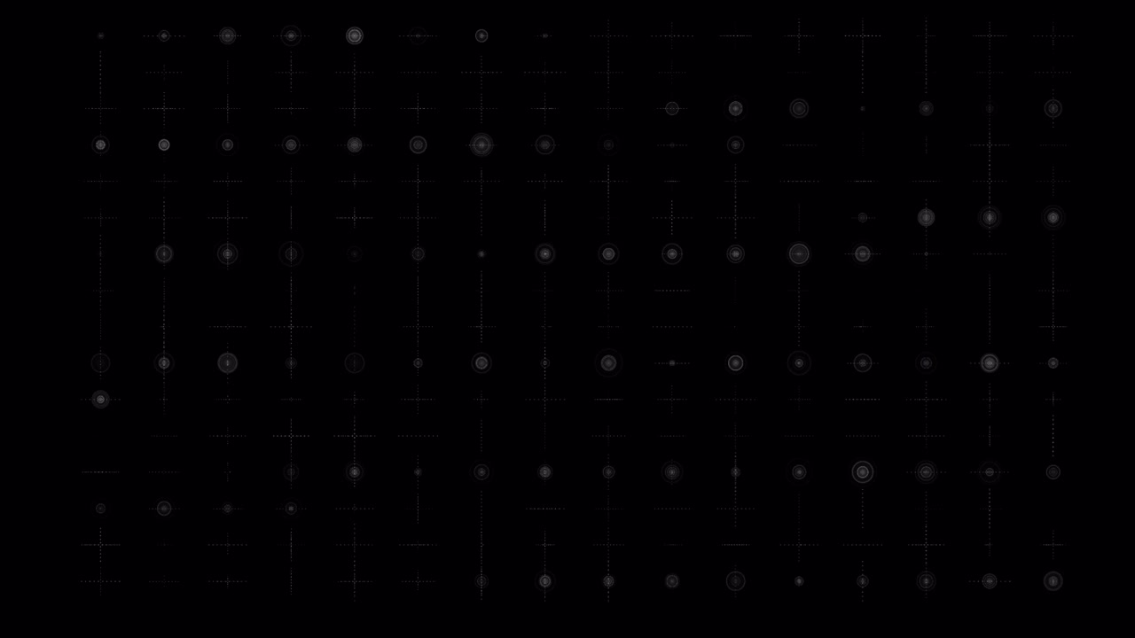 Minimalist Digital Grid with Pulsating Circles Animation
