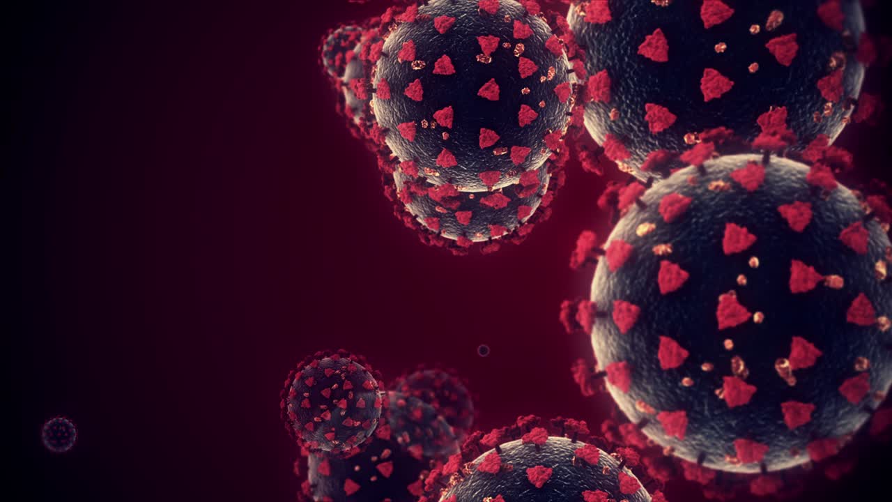 animación del ciclo de fondo del concepto del coronavirus covid-19