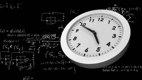 ecuaciones y un reloj