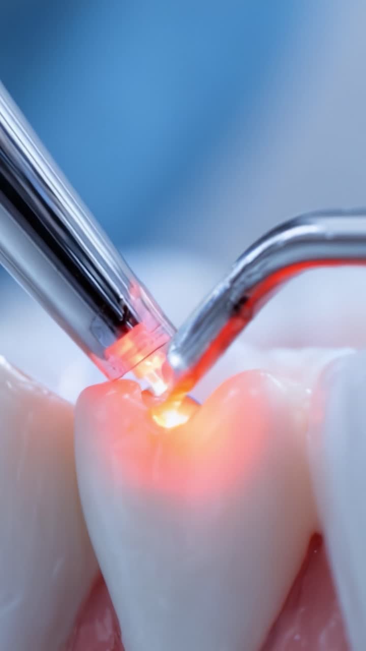 Advanced Dental Procedure Highlighting the Use of Laser Technology for Precise Dental Treatments on Tooth Enamel to Promote Oral Health and Aesthetic Restoration