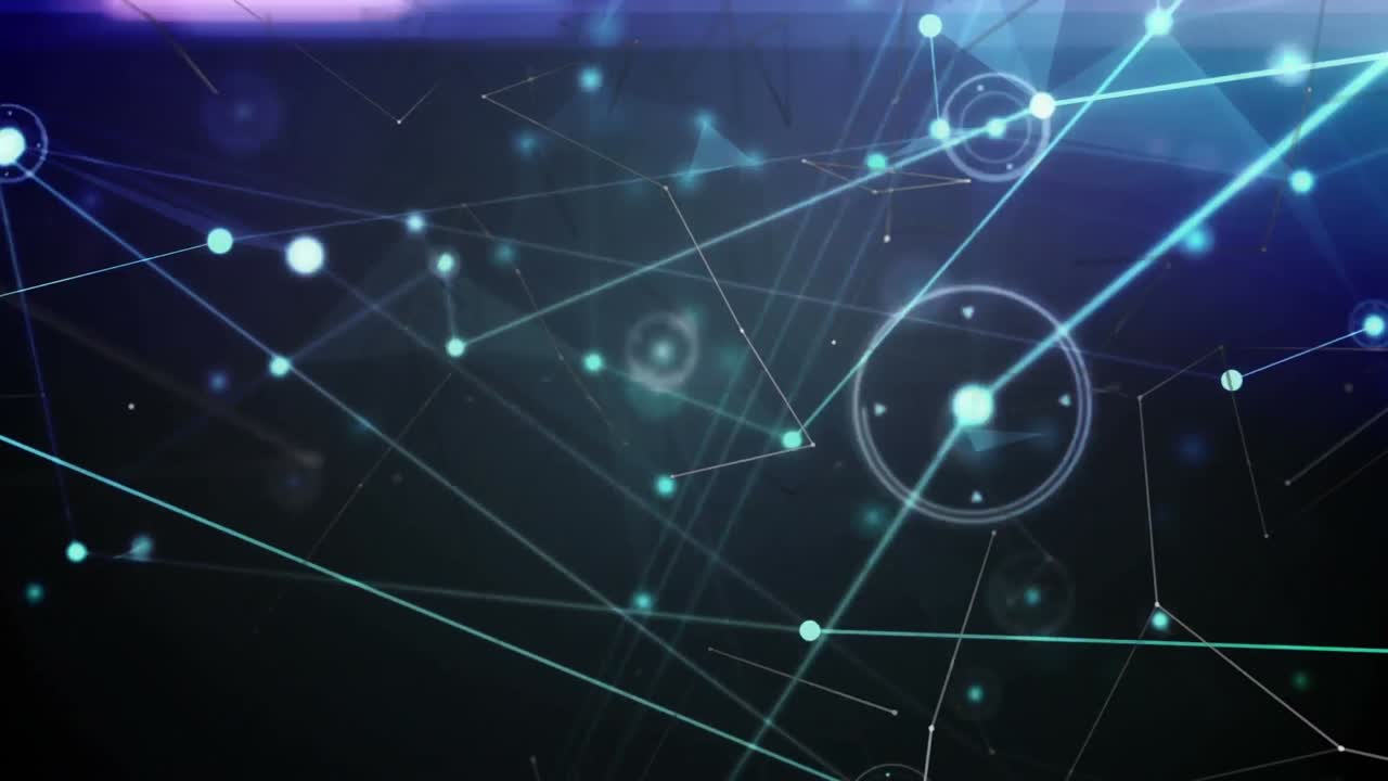 animación de la red de conexiones sobre formas