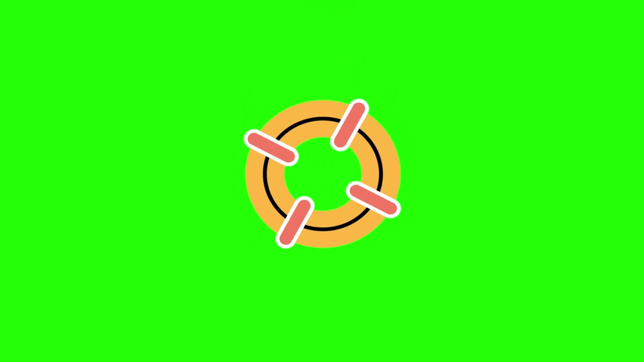 녹색 배경에 바다와 라이프보이의 4k 비디오.