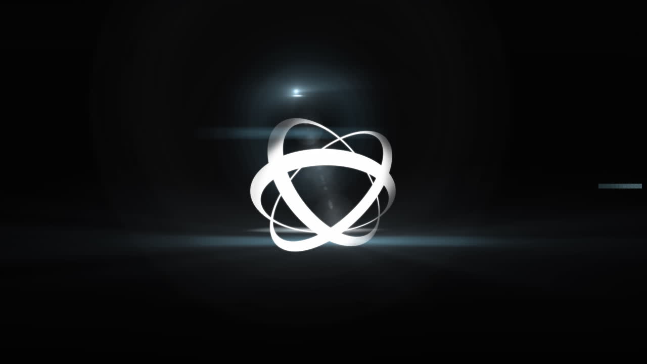 animación del globo con procesamiento de datos sobre fondo oscuro