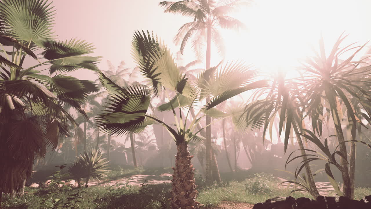 Tropical Jungle at Sunrise
