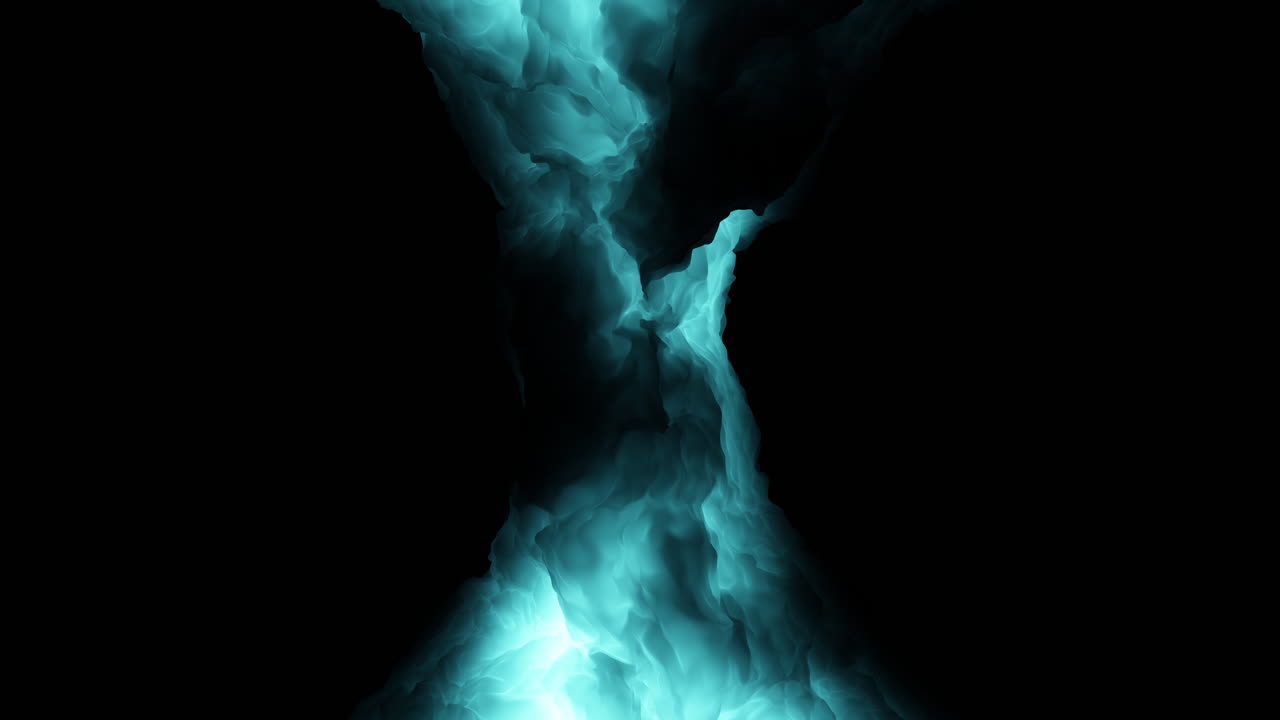 espiral de movimiento futurista nubes de tormenta azul en el cielo oscuro