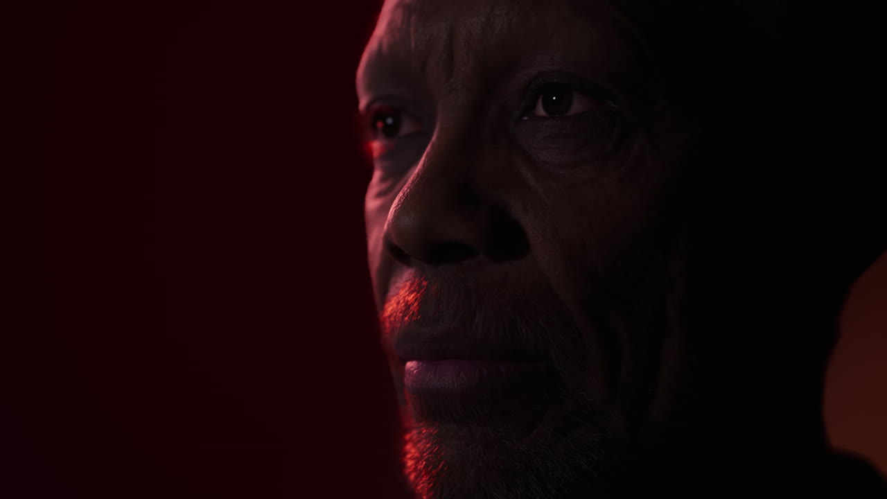 very old African American man