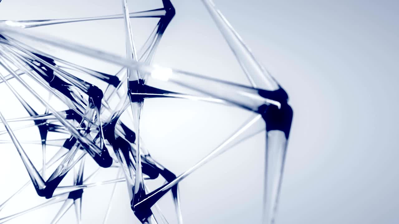 4k 추상 유리 분자 구조