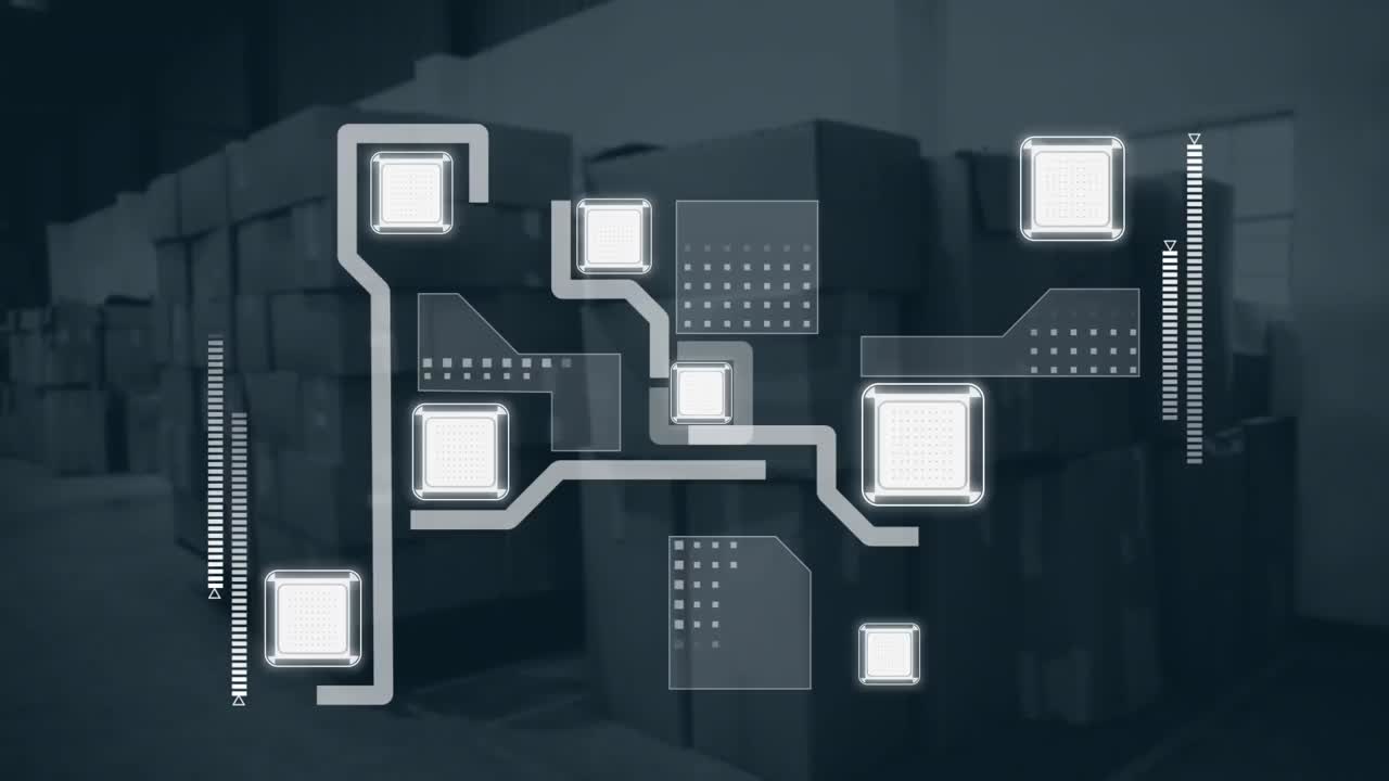 창고 위의 프로세서의 애니메이션