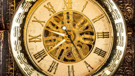 antique clock dial close-up. vintage pocket watch.