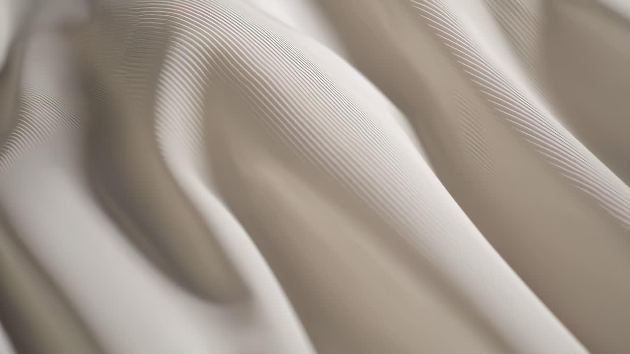 Close up of flowing white fabric