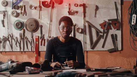 man working in a workshop