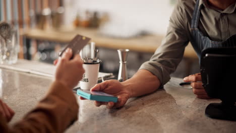 mobile payment at a cafe