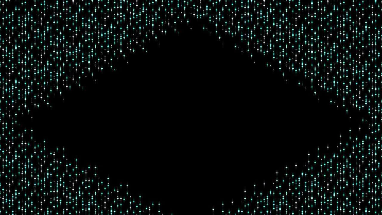 Abstract particle 3D virtual isometric square lighting moving, Technology network digital data transfer concept, glowing on black background seamless looping animation 4K with matte alpha channel