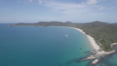 Vista-Panorámica-De-La-Isla-Great-Keppel-En-Queensland,-Australia