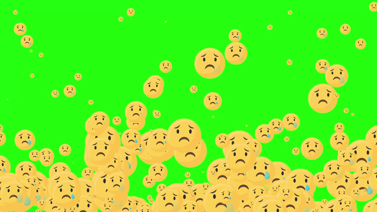 소셜 미디어 슬 아이콘은 녹색 화면에서 아래에서 위로 루프 스 비디오입니다.