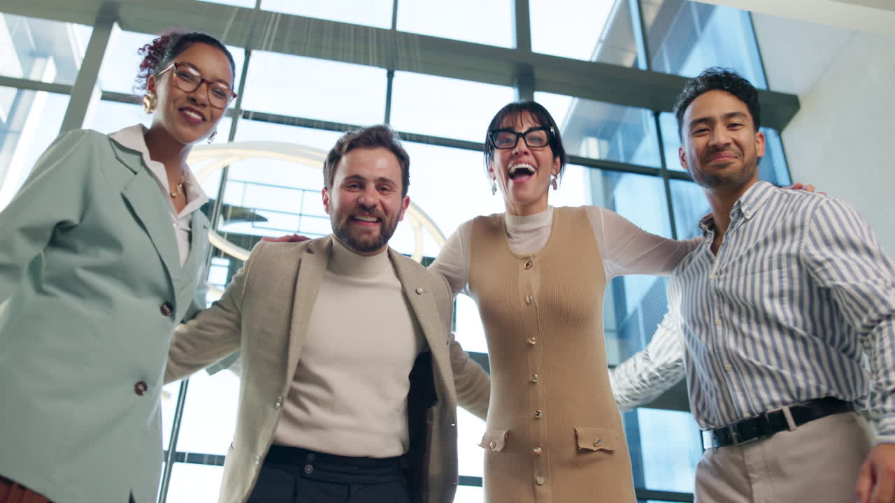 Diverse and Happy Business Team Celebrating Success