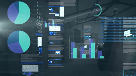 Animation of diverse data and graphs over warehouse