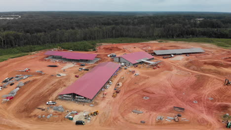 school-being-built-drone-shot