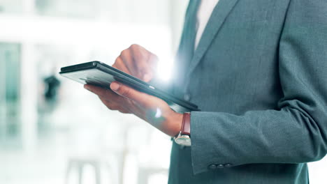 businessman using tablet